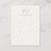 Carte De Visite Porte-bijoux avec étoiles d'or (Devant)