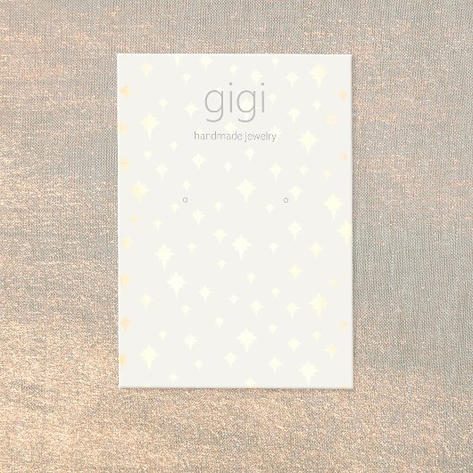Carte De Visite Porte-bijoux avec étoiles d'or