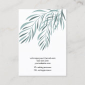 Carte De Visite Porte-bijoux en feuille de palme modifiable (Dos)