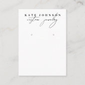 Carte De Visite Porte-bijoux noir blanc Écran d'affichage (Devant)