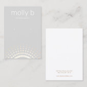 Carte De Visite Porte-bijoux Sunburst Grey (Devant / Derrière)