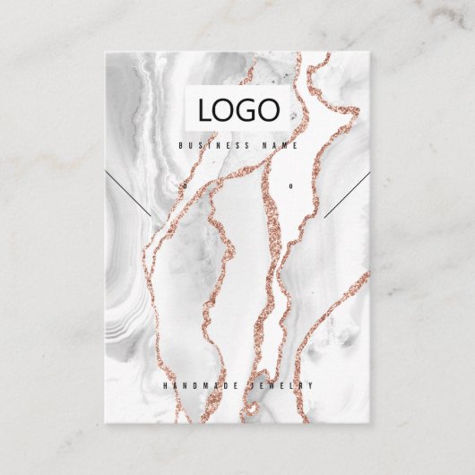 Carte De Visite Porte blanche Boucles d'oreilles bijoux Collier (Devant)