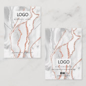 Carte De Visite Porte blanche Boucles d'oreilles bijoux Collier (Devant / Derrière)