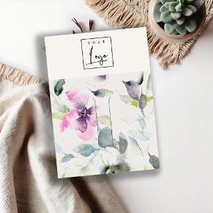 Carte De Visite Porte-cheveux à pinceau rose doux violet