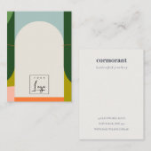 Carte De Visite Porte-collier Abstrait Arc Retro (Devant / Derrière)