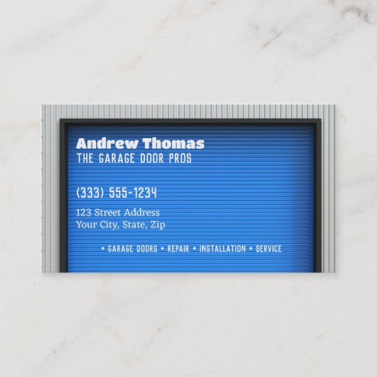 Carte De Visite Porte de garage QR (Devant)