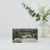 Carte De Visite Porte de jardin orientale (Debout devant)