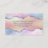 Carte De Visite Porte de pêche | Marque Pretty Soft Pastel Ombre (Dos)