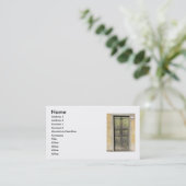 Carte de visite Porte en Bois Vert (Debout devant)