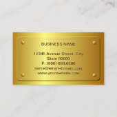 Carte De Visite Porte en or intégrée - Luxe brillant (Dos)