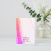 Carte De Visite Porte-étendard rose Magenta (Debout devant)