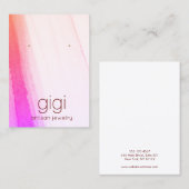 Carte De Visite Porte-étendard rose Magenta (Devant / Derrière)