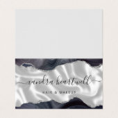 Carte De Visite Porte gris foncé Parties scintillant argent Luxe (Extérieur déplié)