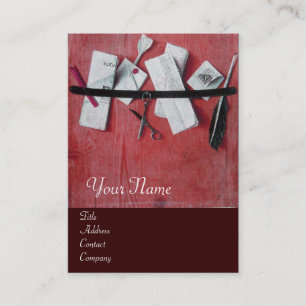 Carte De Visite PORTE-LETTRES EN BOIS MONOGRAMME ,marron