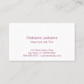 Carte De Visite Porte minuscule d'Alice (Dos)