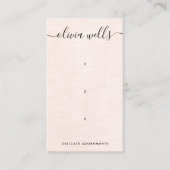 Carte De Visite Porte-oreille 3 Trous rose Script (Devant)