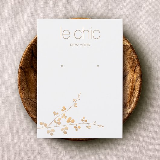 Carte De Visite Porte-oreille à main Gold Branch