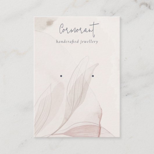 Carte De Visite Porte-oreille Abstrait de feuillage d'aquarelle (Devant)