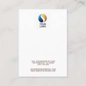 Carte De Visite Porte-oreille Ajouter Votre Logo 3 paires blanc (Dos)