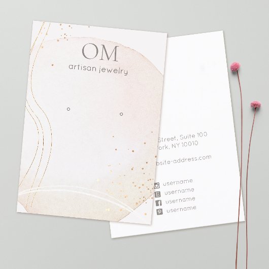 Carte De Visite Porte-oreille Aquarelle Abstraite souple