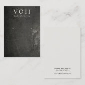 Carte De Visite Porte-oreille cool Noir Rustique (Devant / Derrière)