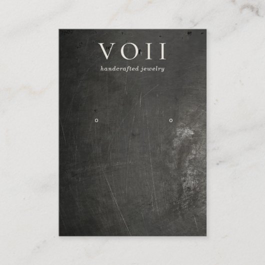 Carte De Visite Porte-oreille cool Noir Rustique (Devant)