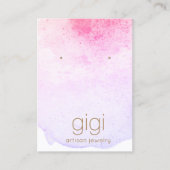 Carte De Visite Porte-oreille couleur rose lavande (Devant)