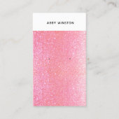 Carte De Visite Porte-oreille de Parties scintillant PInk à chaud (Devant)