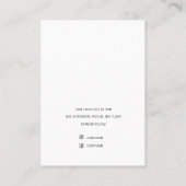 Carte De Visite Porte-oreille Floral moderne (Dos)