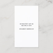 Carte De Visite Porte-oreille noir simple et moderne (Dos)