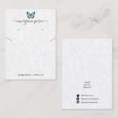 Carte De Visite Porte-oreille papillon et porte-collier (Devant / Derrière)