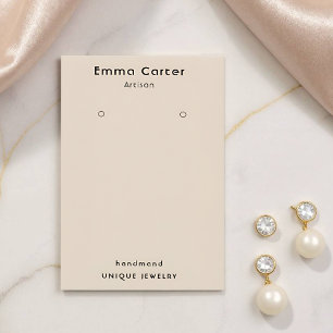 Carte De Visite Porte-oreille Personnalisable Boho Chic fait main