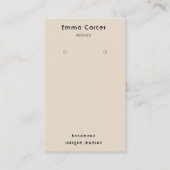 Carte De Visite Porte-oreille Personnalisable Boho Chic fait main (Devant)