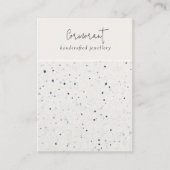 Carte De Visite Porte-oreilles blanc blanc chic tacheté (Devant)