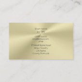 Carte De Visite Porte-paroles de luxe d'effet d'or, conseillère (Dos)