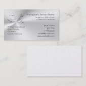 Carte De Visite Porte-paroles, logo de ligne-art d'une session de (Devant / Derrière)