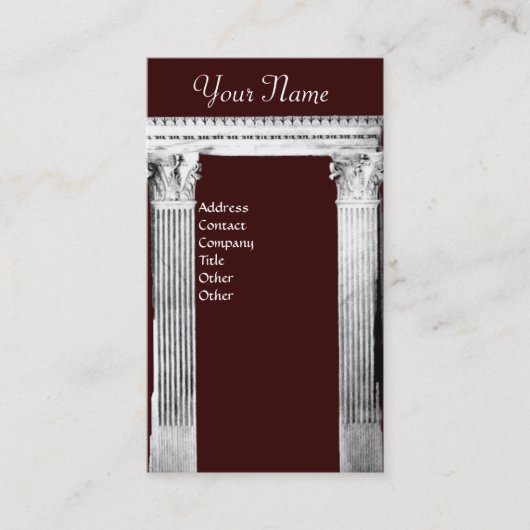 Carte De Visite PORTE RENAISSANCE Architecture Classique Marron (Devant)
