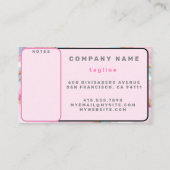 Carte De Visite Porte rose clair Marbre Collection tendance (Dos)