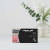 Carte De Visite Porte rouge de garage (Debout devant)