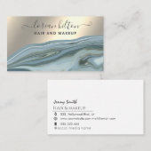 Carte De Visite Porte signature branché géode élégant doré bus (Devant / Derrière)