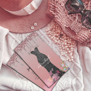 Carte De Visite Porte-vêtement Robe Mode Boutique Paillement Goutt