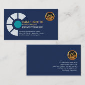 Carte De Visite Portée des armes à feu Abstraites Enquêteur privé (Devant / Derrière)