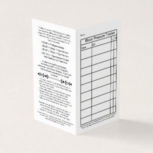 Carte De Visite Portefeuille de pression artérielle ordinaire 202