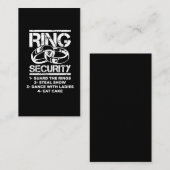 Carte De Visite Porteur de l'Mariage de la ceinture de sécurité de (Devant / Derrière)