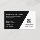 Carte De Visite Portfolio Collage QR Code Photographie professionn (Dos)