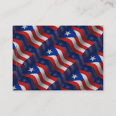 Carte De Visite Porto Rico ondulant le drapeau (Dos)