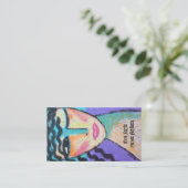 Carte De Visite Portrait Abstrait d'une femme (Debout devant)