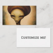 Carte De Visite Portrait Alien antique (Devant / Derrière)