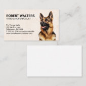 Carte De Visite Portrait berger allemand (Devant / Derrière)