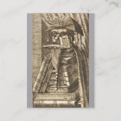 Carte De Visite PORTRAIT BIBLIOTHÈQUE AVEC LIVRES Papier gris (Dos)